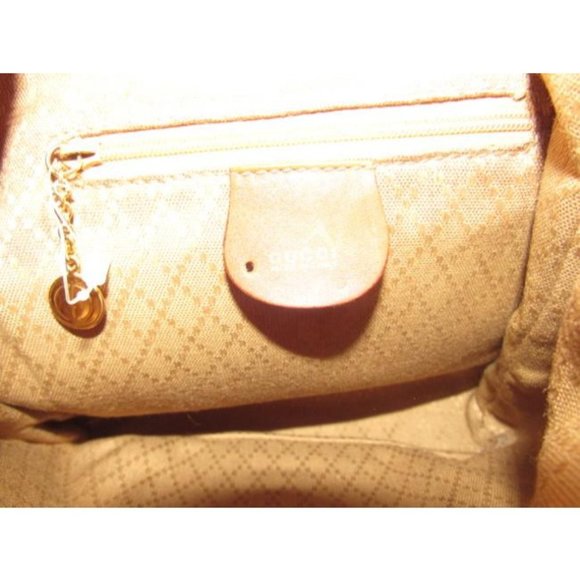 Gucci Drawstring Top Bamboo Line Bamboo Handle And Straps Brown Leather Backpack - Picture 9 of 12